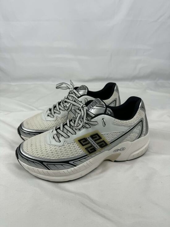 Givenchy Nfnty-52 White Gold Leather Logo Sneakers Men US 10 SPB-TS 366119 main image 11